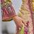 Women printed regular beads and stones kurta with trousers & with dupatta