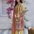 Women printed regular beads and stones kurta with trousers & with dupatta