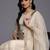 Floral yoke design regular sequinned kurta with trousers & dupatta