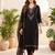 Women floral embroidered regular thread work kurta with trousers & with dupatta