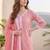 Women floral printed regular kurta with trousers & with dupatta