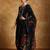 Women floral yoke design regular thread work kurta with trousers & with dupatta