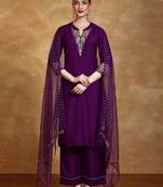 Women floral embroidered kurta with trousers & dupatta
