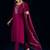 Women embroidered regular beads and stones kurta with trousers & dupatta