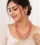 real corals pearls combination mala