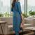 Women ethnic motifs regular thread work kurta with trousers & with dupatta