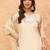 Women regular thread work kurta with trousers & with dupatta