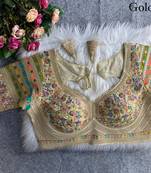 Gold sabyasachi inspired kashmiri work blouse