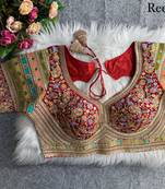 Red sabyasachi inspired kashmiri work blouse