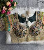 Green sabyasachi inspired kashmiri work blouse