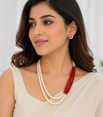 real corals pearls combination mala