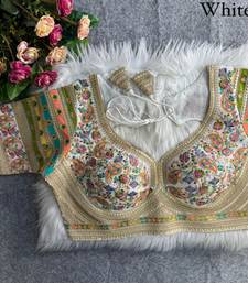 White sabyasachi inspired kashmiri work blouse