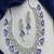 Amethyst CZ Bridal Jewelry Set: Silver Wedding Necklace & Earrings