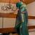 green woven pure silk blend designer pallu saree with blouse