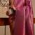 wine woven pure silk blend designer pallu saree with blouse