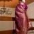 wine woven pure silk blend designer pallu saree with blouse