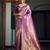 purple woven pure silk blend designer pallu saree with blouse