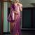 purple woven pure silk blend designer pallu saree with blouse
