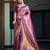 purple woven pure silk blend designer pallu saree with blouse