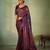 navy blue woven pure silk blend designer pallu saree with blouse