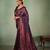 navy blue woven pure silk blend designer pallu saree with blouse
