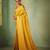 yellow woven pure silk blend designer pallu saree with blouse