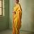 yellow woven pure silk blend designer pallu saree with blouse