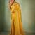 yellow woven pure silk blend designer pallu saree with blouse