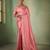 light pink woven pure silk blend designer pallu saree with blouse