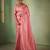 light pink woven pure silk blend designer pallu saree with blouse