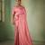 light pink woven pure silk blend designer pallu saree with blouse