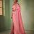 light pink woven pure silk blend designer pallu saree with blouse