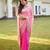 pink woven pure georgette designer pallu saree with blouse