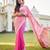 pink woven pure georgette designer pallu saree with blouse