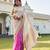 cream woven pure georgette designer pallu saree with blouse