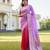 lavender woven pure georgette designer pallu saree with blouse