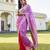 lavender woven pure georgette designer pallu saree with blouse