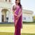 wine woven pure georgette designer pallu saree with blouse