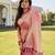 peach woven pure georgette designer pallu saree with blouse
