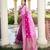 purple woven pure georgette designer pallu saree with blouse