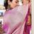 purple woven pure georgette designer pallu saree with blouse