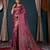 dark pink woven satin designer pallu saree with blouse