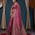 dark pink woven satin designer pallu saree with blouse