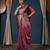 dark pink woven satin designer pallu saree with blouse