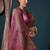 dark pink woven satin designer pallu saree with blouse