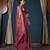 dark pink woven satin designer pallu saree with blouse