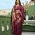 wine woven organza designer pallu saree with blouse