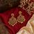 Gold plated cz ruby emerald stone pearl drop chandbali earrings for women south indian bridal wedding & festive