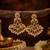 South indian gold chandbali earrings for women cz stone & pearl drop earrings   bridal wedding festive ethnic