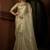 offwhite woven pure silk blend designer pallu saree with blouse